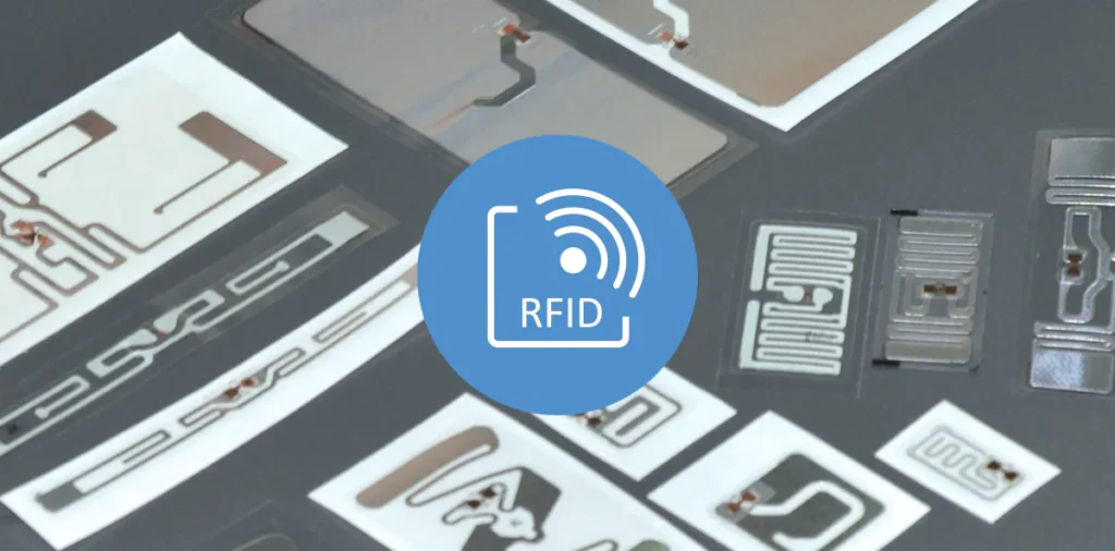 RFID labels på produkter. RFID labels bagside.