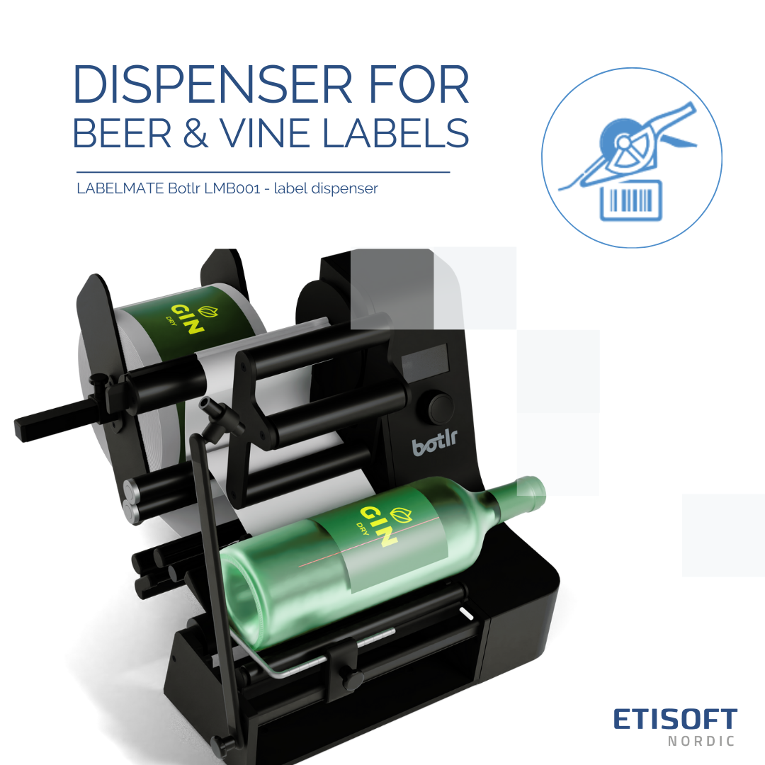 Etiketter til vin. Etiketter til øl. Dispenser til vin og øl etiketter