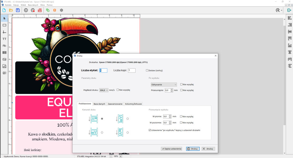 ETILABEL - software for designing and printing labels