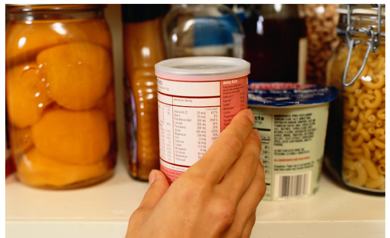 self-adhesive labels on products