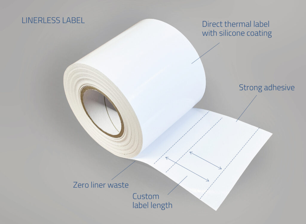 what distinguishes linerless labels