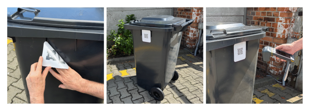 Etykiety RFID na pojemnikach na śmieci