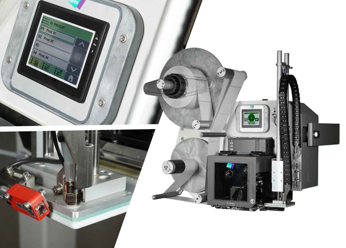 RFID label applicator · automatic faulty label rejection
